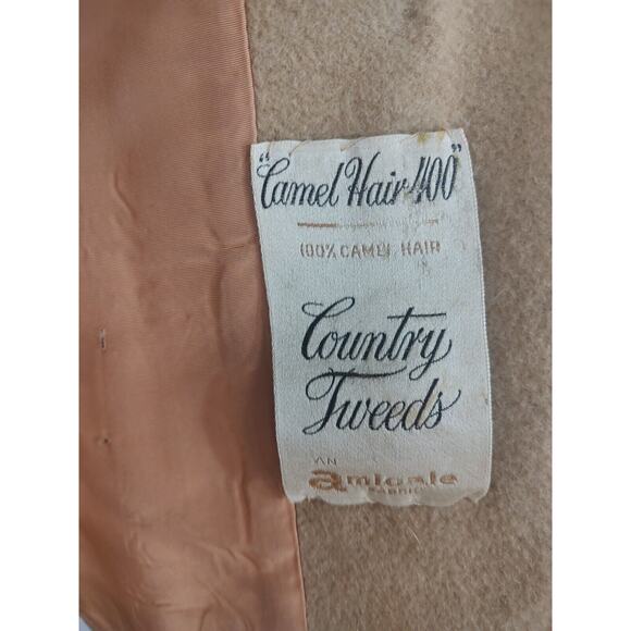 1960s Camel Hair Blazer Medium 100% Camel Country Tweeds - Picture 6 of 13